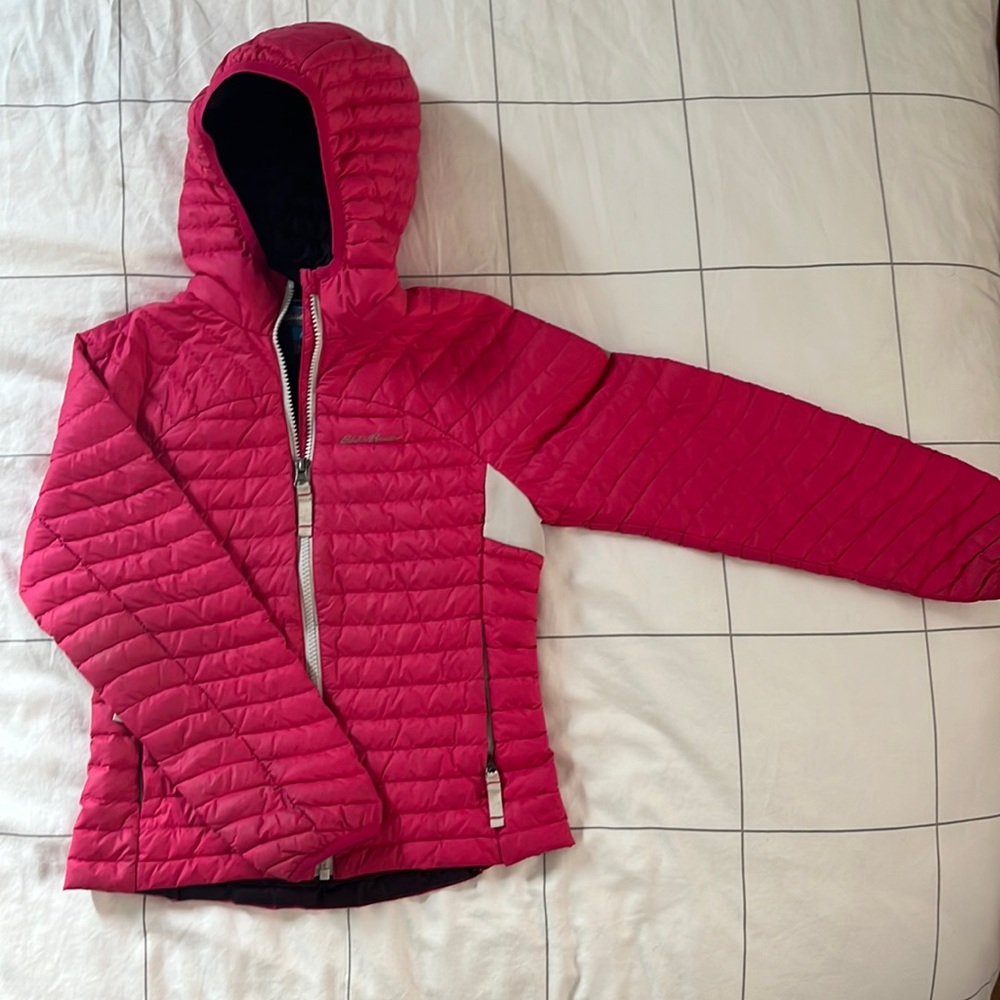 Kids pink First Assent by Eddie Bauer jacket. Size 7-8